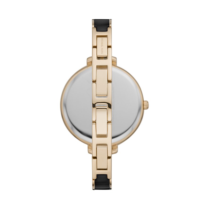  Shop Authentic Michael Kors Jaryn Quartz Gold Dial Black Steel Strap Watch For Women - MK4544 - Luxxuri