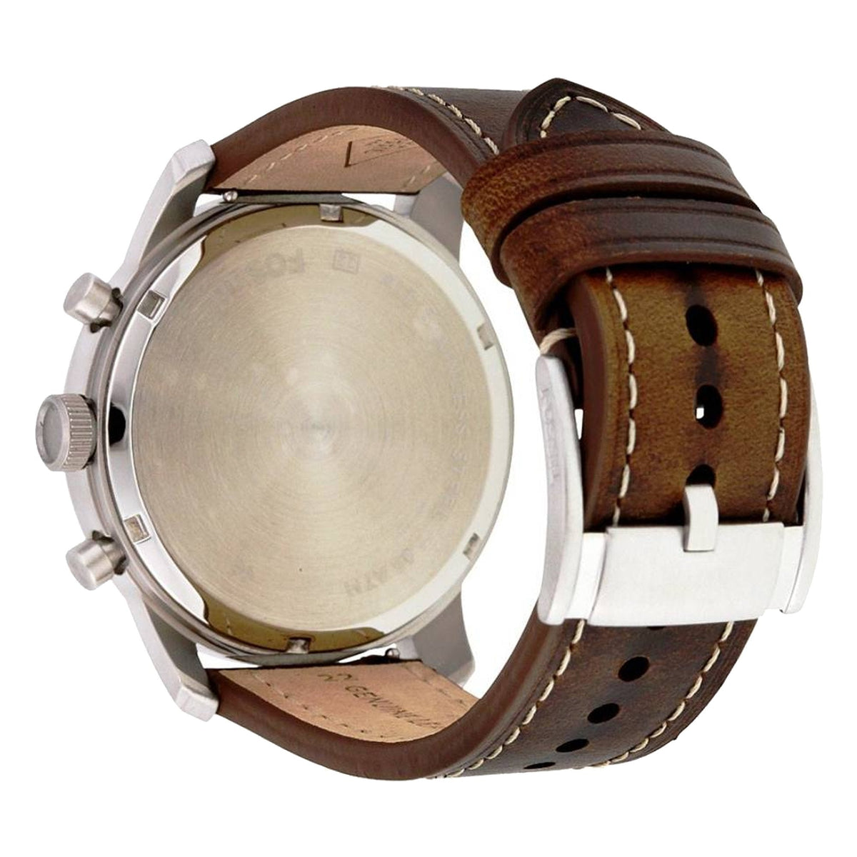  Shop Authentic Fossil Pilot Chronograph White Dial Brown Leather Strap Watch for Men - FS5146 - Luxxuri