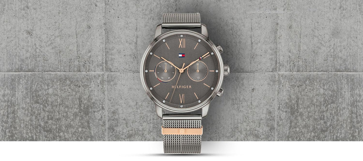  Shop Authentic Tommy Hilfiger Blake Quartz Grey Dial Silver Mesh Bracelet Watch for Men - 1782304 - Luxxuri