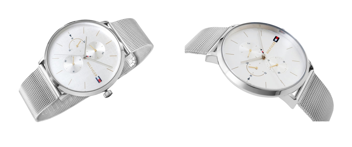  Shop Authentic Tommy Hilfiger Jenna Quartz Silver Dial Silver Mesh Bracelet Watch For Women - 1781942 - Luxxuri