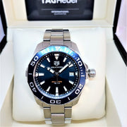  Shop Authentic Tag Heuer Aquaracer Blue Dial Quartz Silver Steel Strap Watch for Men - WAY111C.BA0928 - Luxxuri