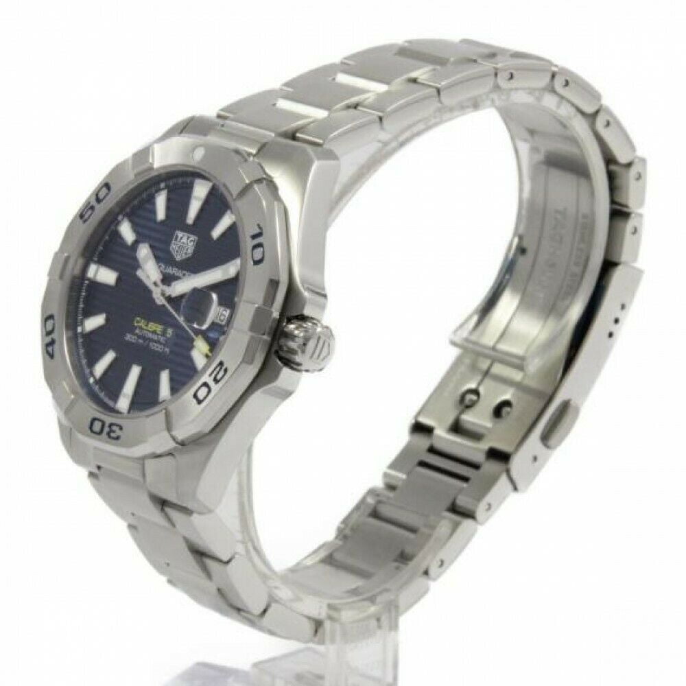  Shop Authentic Tag Heuer Aquaracer Automatic Blue Dial Silver Steel Strap Watch for Men - WBD2112.BA0928 - Luxxuri