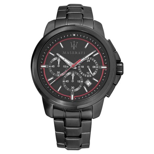  Shop Authentic Maserati Successo 44mm Black Dial Black Steel Strap Watch For Men - R8873621014 - Luxxuri
