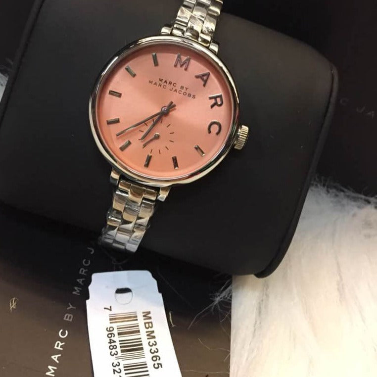  Shop Authentic Marc Jacobs Sally Orange Dial Silver Steel Strap Watch for Women - MBM3365 - Luxxuri