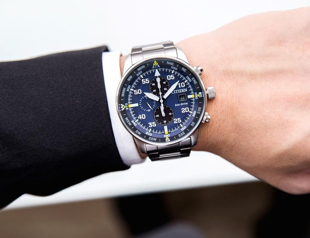  Shop Authentic Citizen Eco Drive Chronograph Blue Dial Silver Stainless Steel Watch For Men - CA0690-88L - Luxxuri
