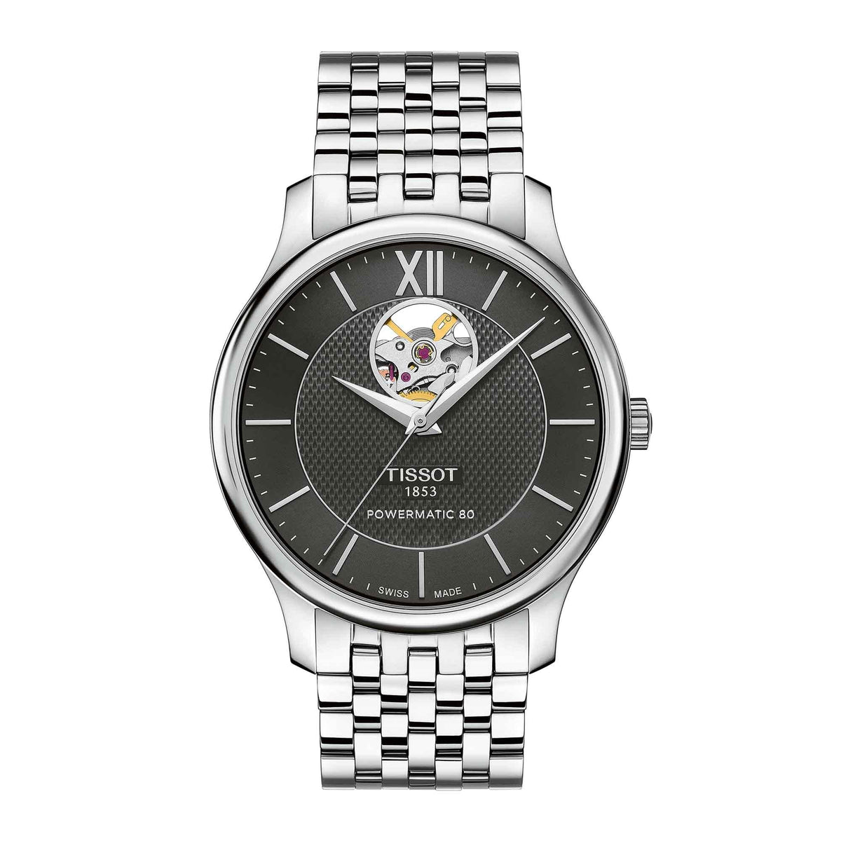  Shop Authentic Tissot Tradition Automatic Open Heart Automatic Watch For Men - T063.907.11.058.00 - Luxxuri