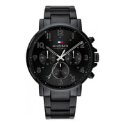  Shop Authentic Tommy Hilfiger Daniel Black Dial Black Steel Strap Watch for Men - 1710383 - Luxxuri