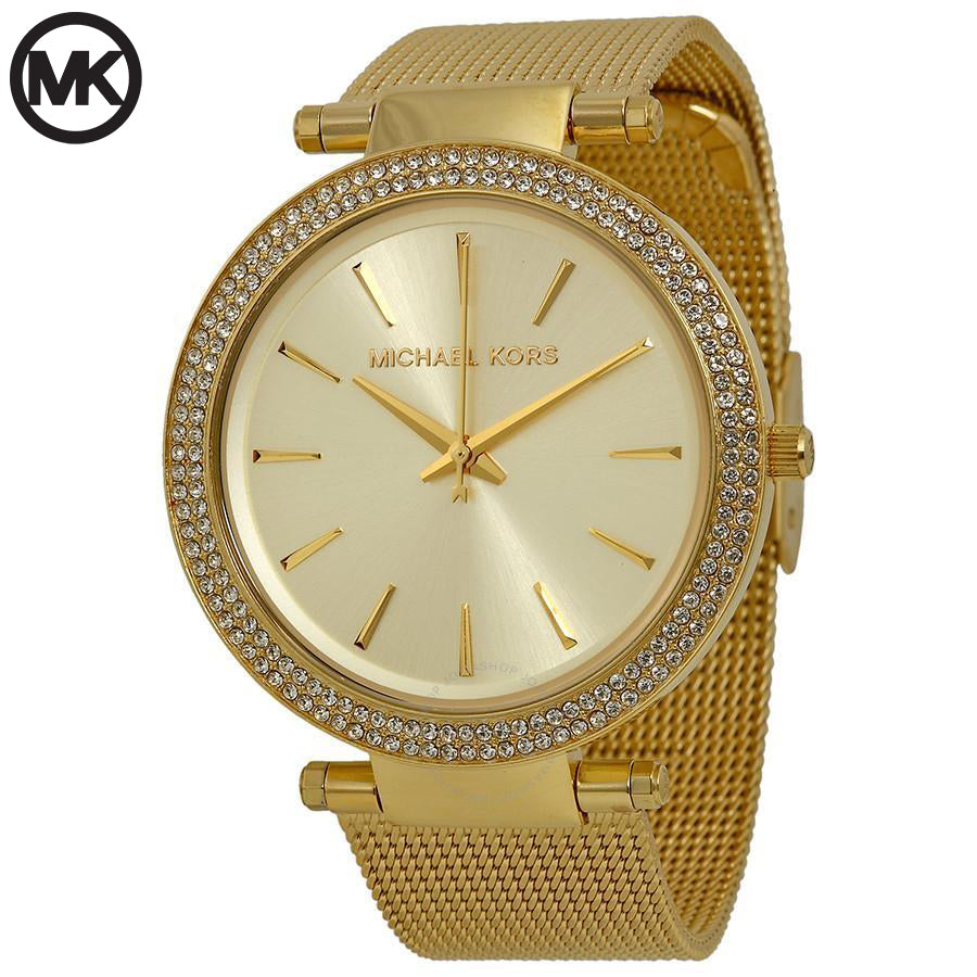  Shop Authentic Michael Kors Darci Gold Dial Gold Mesh Bracelet Watch for Women - MK3368 - Luxxuri