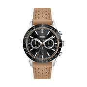  Shop Authentic Hugo Boss Allure Black Dial Brown Leather Strap Watch for Men - 1513964 - Luxxuri