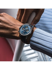  Shop Authentic Breitling Navitimer B01 Chronograph 41 Blue Dial Black Leather Strap Watch for Men - AB0139241C1P1 - Luxxuri