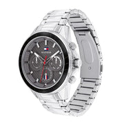  Shop Authentic Tommy Hilfiger Aiden Chronograph Grey Dial Silver Steel Strap Watch For Men - 1791857 - Luxxuri