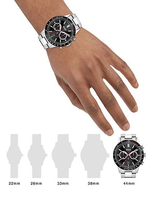  Shop Authentic Hugo Boss Allure Chronograph Black Dial Silver Steel Strap Watch for Men - 1513922 - Luxxuri