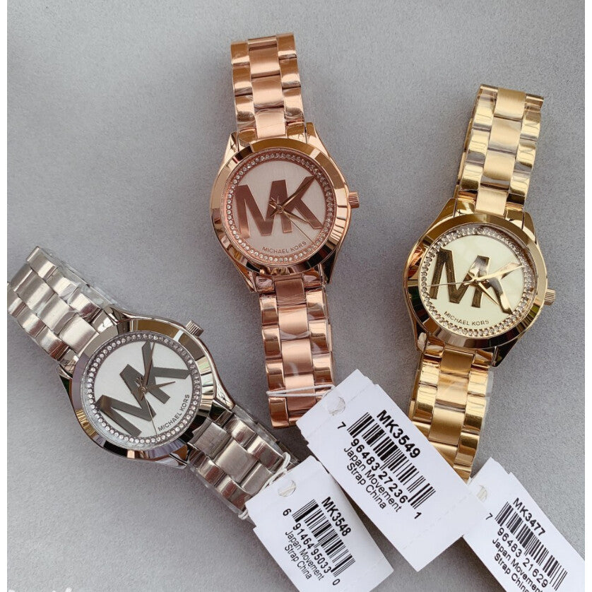  Shop Authentic Michael Kors Mini Slim Runway Silver Dial Silver Steel Strap Watch for Women - MK3548 - Luxxuri