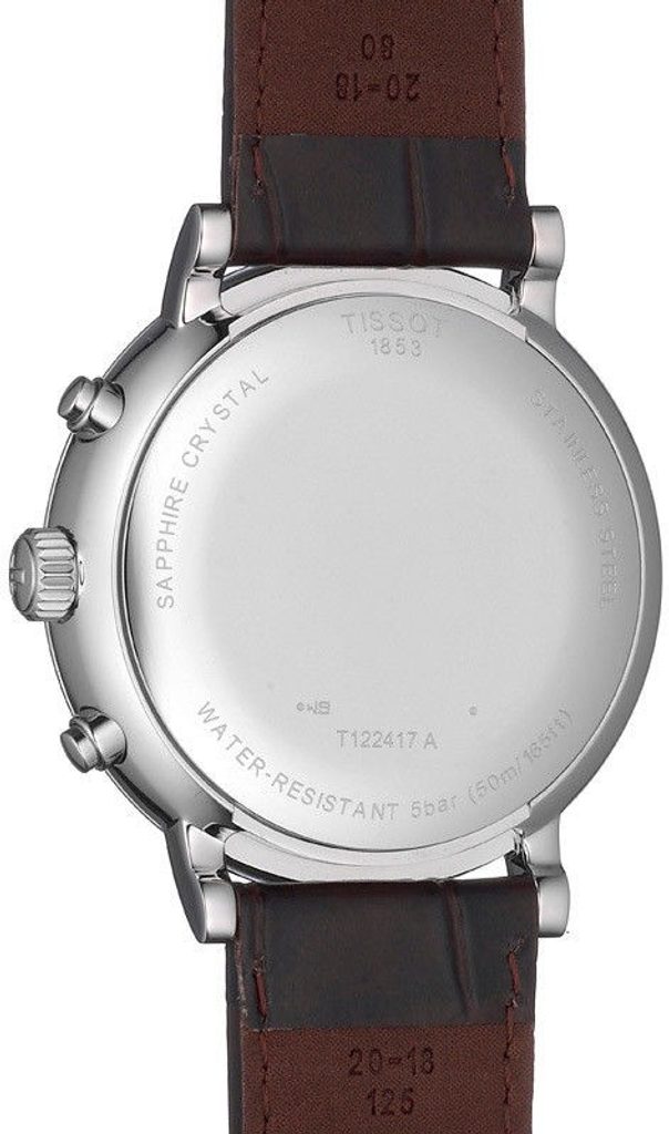  Shop Authentic Tissot Carson Premium Chronograph White Dial Brown Leather Strap Watch For Men - T122.417.16.011.00 - Luxxuri