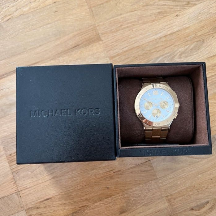  Shop Authentic Michael Kors Wyatt Chronograph White Dial Gold Steel Strap Watch For Women - MK5933 - Luxxuri