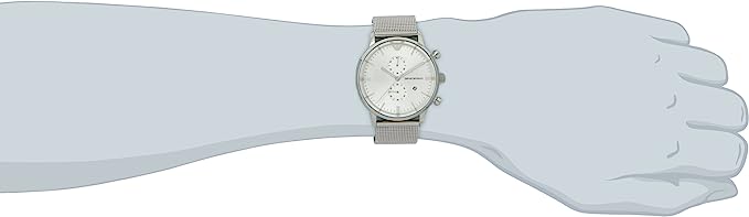  Shop Authentic Emporio Armani Classic Chronograph Quartz Silver Dial Silver Mesh Bracelet Watch For Men - AR0390 - Luxxuri