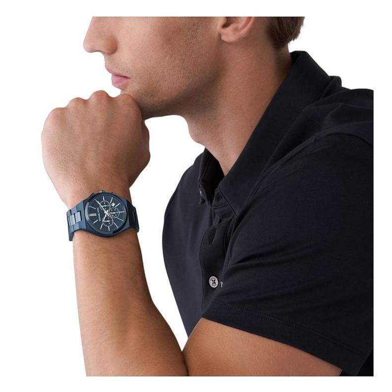  Shop Authentic Michael Kors Lennox Chronograph Blue Dial Blue Steel Strap Watch For Women - MK9147 - Luxxuri