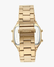  Shop Authentic Fossil Retro Digital Gold Dial Gold Steel Strap Watch for Men - FS5843 - Luxxuri
