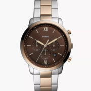  Shop Authentic Fossil Neutra Chronograph Brown Dial Two Tone Steel Strap Watch for Men - FS5869 - Luxxuri