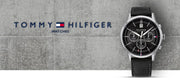  Shop Authentic Tommy Hilfiger Kyle Quartz Black Dial Black Leather Strap Watch for Men - 1791630 - Luxxuri