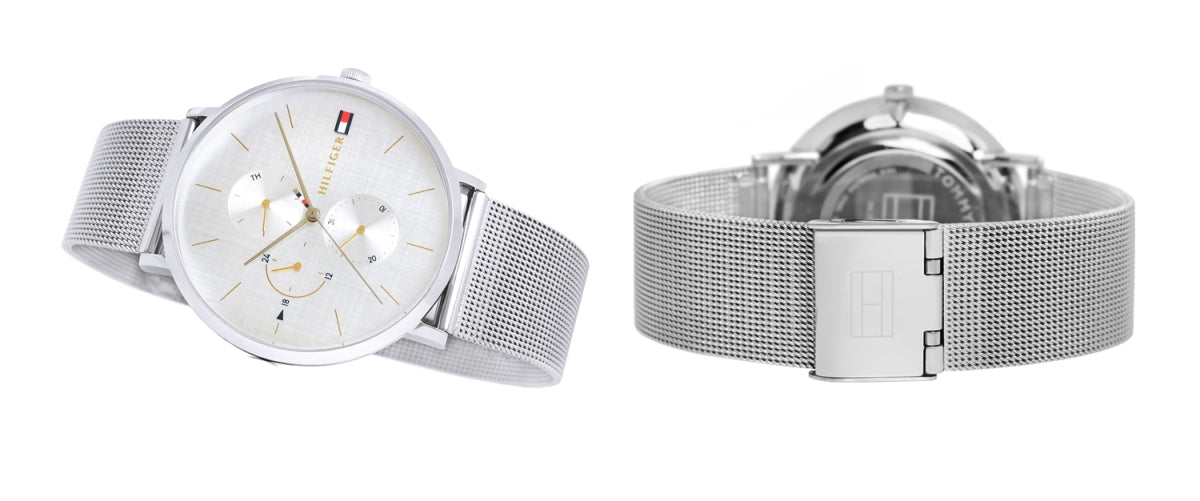  Shop Authentic Tommy Hilfiger Jenna Quartz Silver Dial Silver Mesh Bracelet Watch For Women - 1781942 - Luxxuri