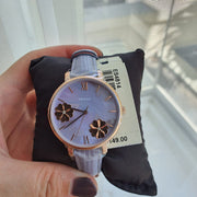  Shop Authentic Fossil Jacqueline Purple Dial Purple Leather Strap Watch for Women - ES4814 - Luxxuri