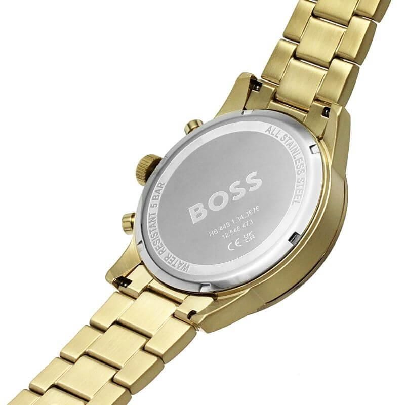  Shop Authentic Hugo Boss Energy Chronograph Blue Dial Gold Steel Strap Watch For Men - 1513973 - Luxxuri