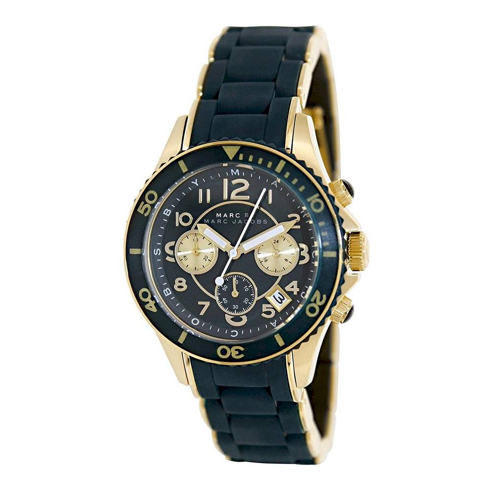  Shop Authentic Marc Jacobs Rock Chronograph Green Dial Green Silicone Strap Watch for Women - MBM2597 - Luxxuri