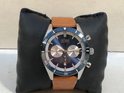  Shop Authentic Hugo Boss Santiago Blue Dial Brown Leather Strap Watch for Men - 1513860 - Luxxuri