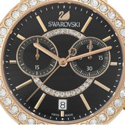  Shop Authentic Swarovski Citra Sphere Chronograph Black Dial Black Leather Strap Watch for Women - 5055209 - Luxxuri