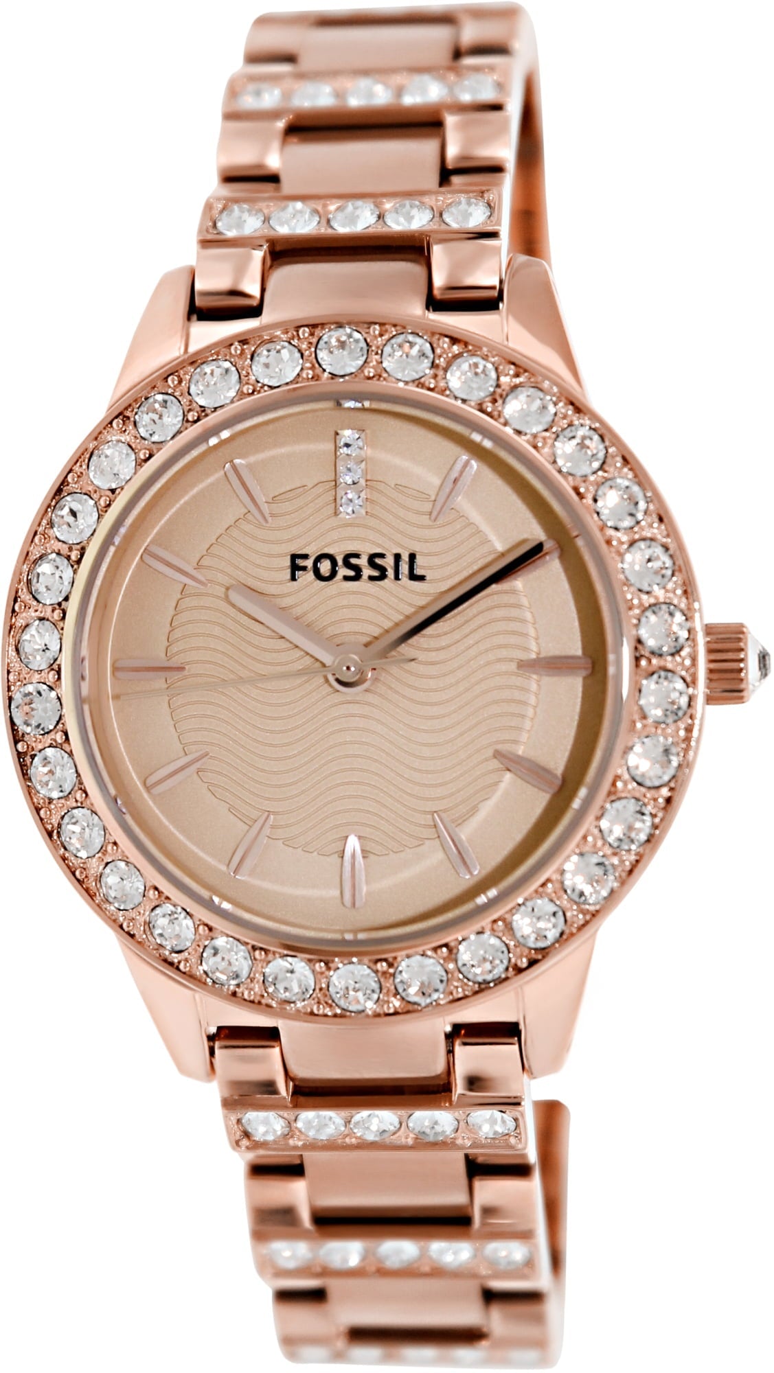  Shop Authentic Fossil Jesse Crystal Rose Gold Dial Rose Gold Steel Strap Watch for Women - ES3020 - Luxxuri