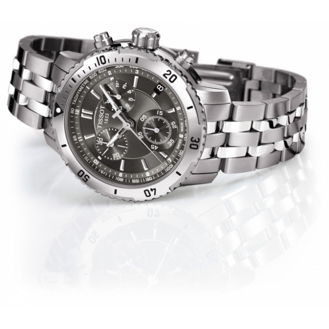  Shop Authentic Tissot PRS 200 Grey Dial Chronograph Grey Dial Silver Steel Strap Watch For Men - T067.417.11.051.00 - Luxxuri