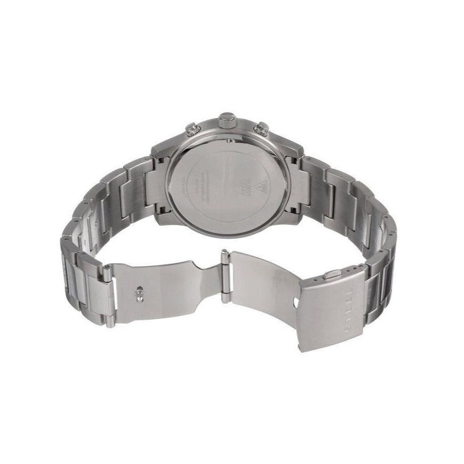  Shop Authentic Guess Exec Quartz Silver Dial Silver Steel Strap Watch for Men - W0075G3 - Luxxuri