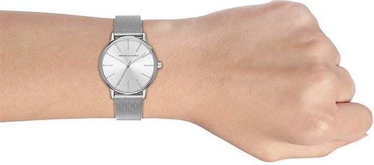  Shop Authentic Armani Exchange Lola Analog Silver Dial Silver Mesh Strap Watch For Women - AX5535 - Luxxuri