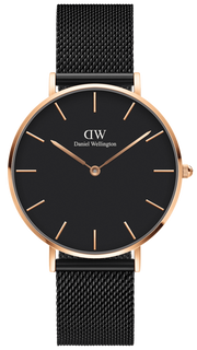  Shop Authentic Daniel Wellington Petite Ashfield Black Dial Black Mesh Strap Watch For Women - DW00100245 - Luxxuri