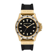  Shop Authentic Michael Kors Everest Three-Hand Crystals Black Dial Black Rubber Strap Watch for Women - MK7440 - Luxxuri