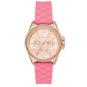  Shop Authentic Michael Kors Mini Pilot Quartz Rose Gold Dial Pink Silicone Strap Watch For Women - MK7375 - Luxxuri