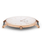  Shop Authentic Daniel Wellington Classic York White Dial Brown Leather Strap Watch For Men - DW00100011 - Luxxuri