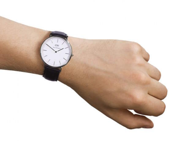  Shop Authentic Daniel Wellington Classic Sheffield White Dial Black Leather Strap Watch For Men - DW00100020 - Luxxuri