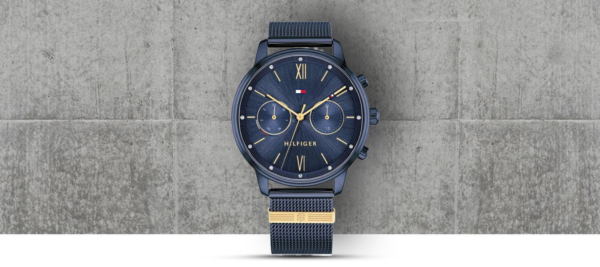  Shop Authentic Tommy Hilfiger Blake Quartz Blue Dial Blue Mesh Bracelet Watch for Men - 1782305 - Luxxuri