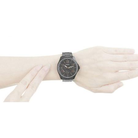  Shop Authentic Fossil Cecile Multi Function Crystals Black Dial Black Steel Strap Watch for Women - AM4522 - Luxxuri