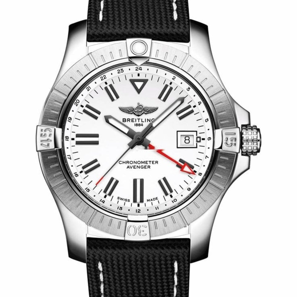  Shop Authentic Breitling Avenger Automatic GMT 43 White Dial Black Nylon Strap Watch for Men - A32397101A1X1 - Luxxuri