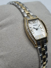  Shop Authentic Fossil Molly Silver Dial Two Tone Steel Strap Watch for Women - ES3287 - Luxxuri