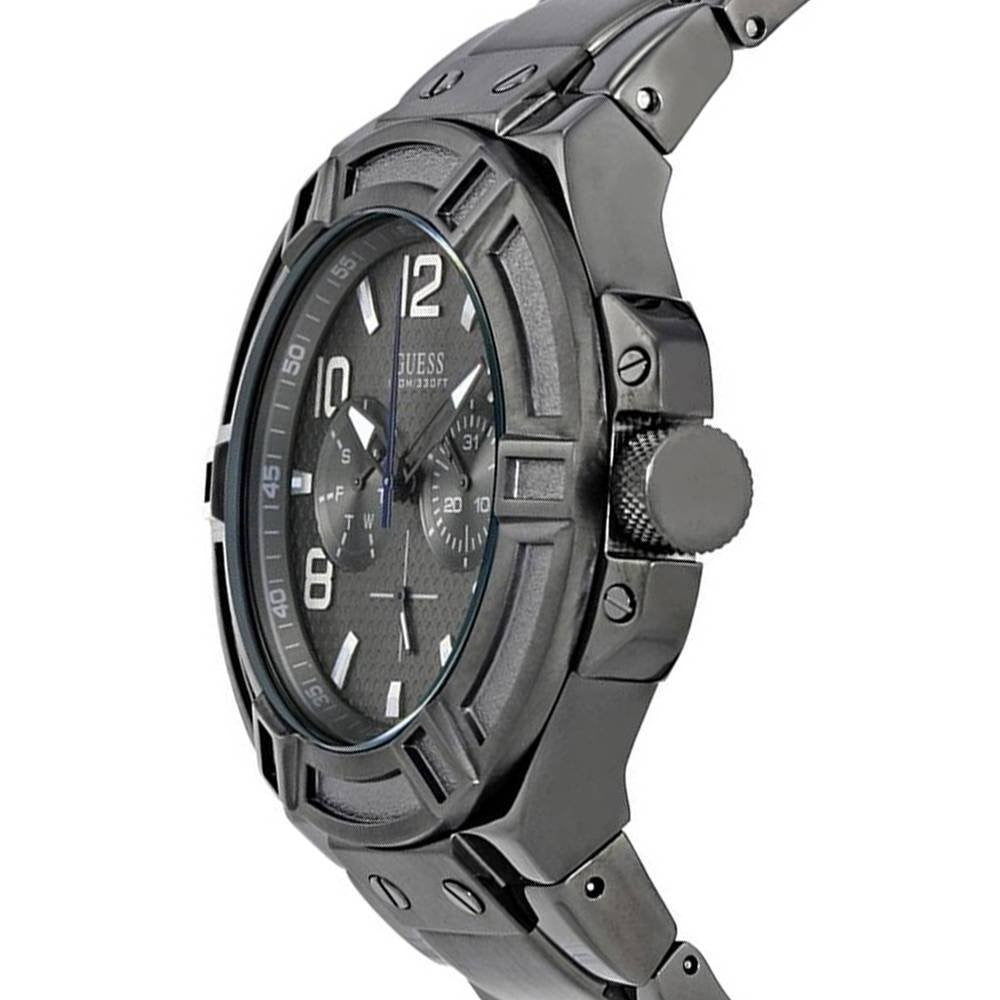  Shop Authentic Guess Rigor Multifunction Black Dial Black Steel Strap Watch For Men - W0218G1 - Luxxuri
