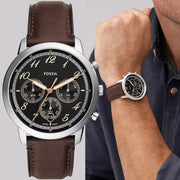  Shop Authentic Fossil Neutra Chronograph Black Dial Brown Leather Strap Watch for Men - FS6024 - Luxxuri