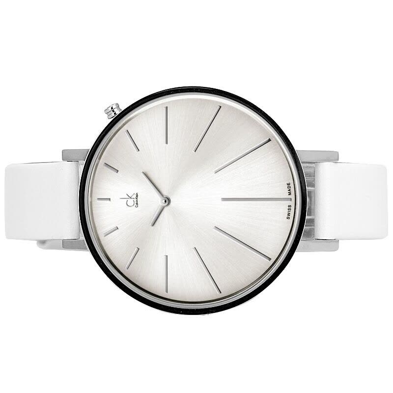  Shop Authentic Calvin Klein Equal White Dial White Leather Strap Watch for Women - K3E231L6 - Luxxuri