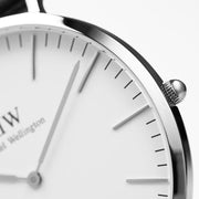  Shop Authentic Daniel Wellington Classic Cornwall White Dial Black Nylon Strap Watch For Men - DW00100258 - Luxxuri