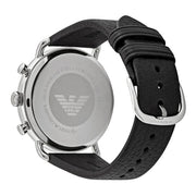  Shop Authentic Emporio Armani Aviator Chronograph Black Dial Black Leather Strap Watch For Men - AR11143 - Luxxuri