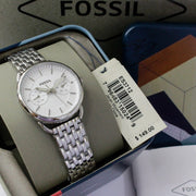  Shop Authentic Fossil Tailor Silver Dial Silver Steel Strap Watch for Women - ES3712 - Luxxuri
