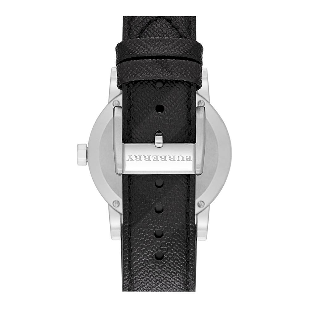  Shop Authentic Burberry The City Grey Dial Black Leather Strap Watch for Men - BU9030 - Luxxuri